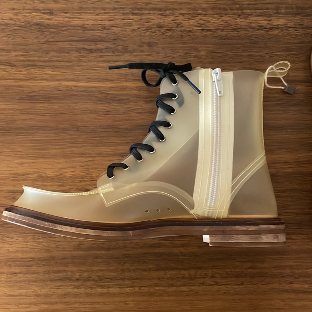 Maison Margiela MM6 Clear Combat Boots Size 37 - Picture 3 of 10